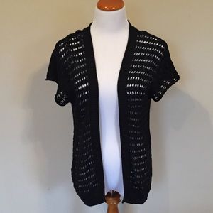 Black Short Sleeve Cardigan Size M